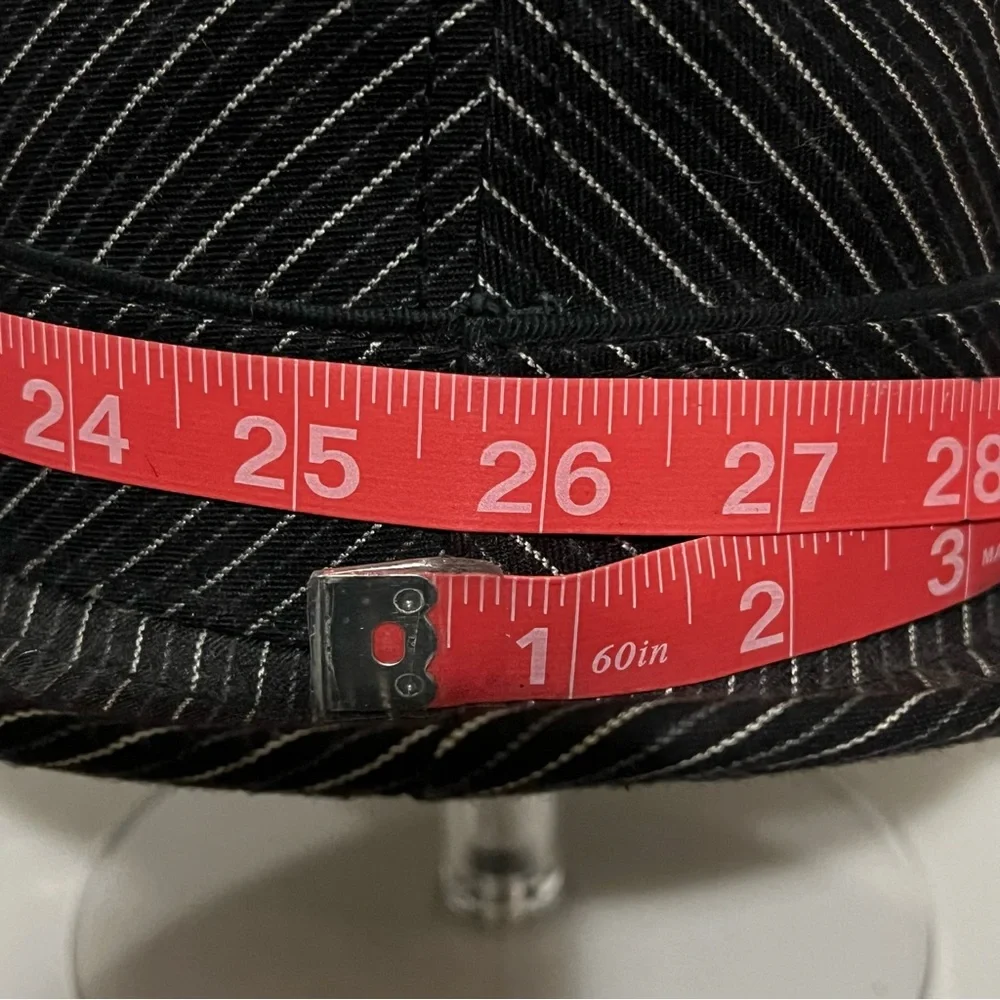 Ben Sherman Black Pinstripe Fedora Hat